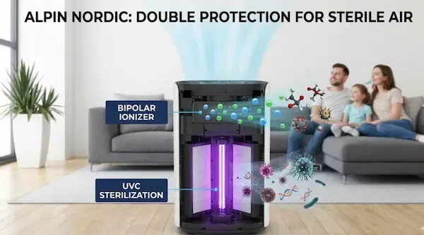 Биполярен йонизатор и ултравиолетова лампа за UVC стерилизация