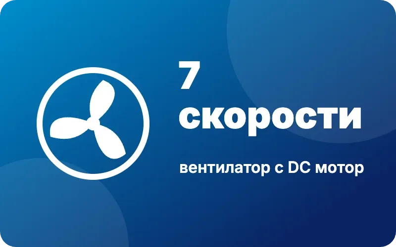 7 нива на скоростта на вентилатора