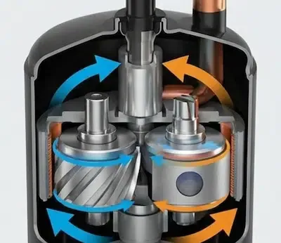 Twin Rotary компресор