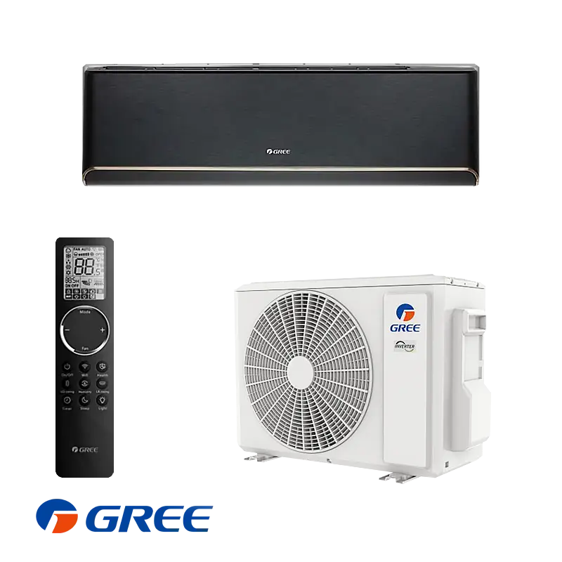 Инверторен климатик Gree Airy GWH09AVCXB-K6DNA1B - черен