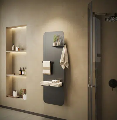 Алуминиева лира за баня | Дизайнерски радиатор NEXO BL - Image 1