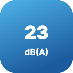 Ниво на шум на вътрешното тяло от 23 dB(A)