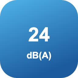 Ниво на шум на вътрешното тяло от 24 dB(A)