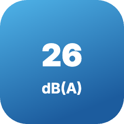 Ниво на шум на вътрешното тяло от 26 dB(A)