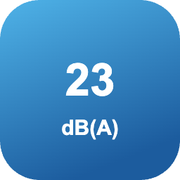 Ниво на шум на вътрешното тяло от 23 dB(A)