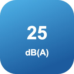 Ниво на шум на вътрешното тяло от 25 dB(A)