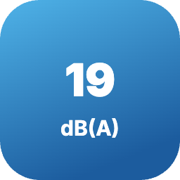 Ниво на шум на вътрешното тяло от 19 dB(A)