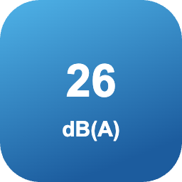 Ниво на шум на вътрешното тяло от 26 dB(A)