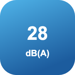 Ниво на шум на вътрешното тяло от 28 dB(A)