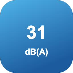 Ниво на шум на вътрешното тяло от 31 dB(A)