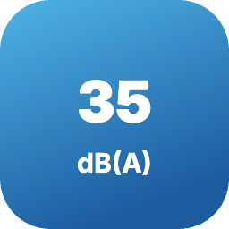 Ниво на шум на вътрешното тяло от 35 dB(A)