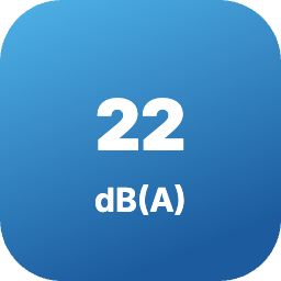 Ниво на шум на вътрешното тяло от 22 dB(A)