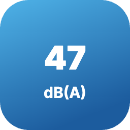 Ниво на шум на вътрешното тяло от 47 dB(A)