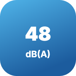 Ниво на шум на вътрешното тяло от 48 dB(A)