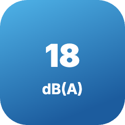 Ниво на шум на вътрешното тяло от 18 dB(A)