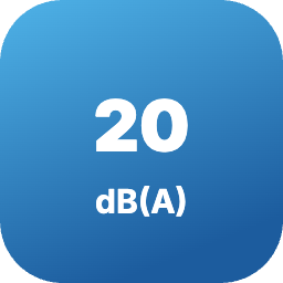 Ниво на шум на вътрешното тяло от 20 dB(A)