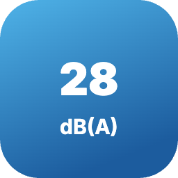 Ниво на шум на вътрешното тяло от 28 dB(A)