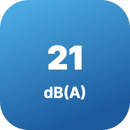 Ниво на шум на вътрешното тяло от 21 dB(A)