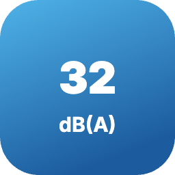 Ниво на шум на вътрешното тяло от 32 dB(A)