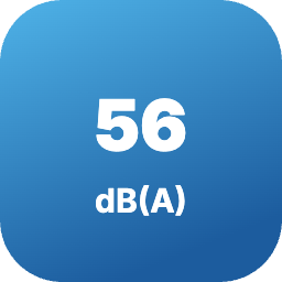 Ниво на шум на вътрешното тяло от 56 dB(A)