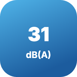 Ниво на шум на вътрешното тяло от 31 dB(A)