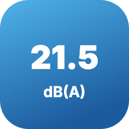 Ниво на шум на вътрешното тяло от 21.5 dB(A)