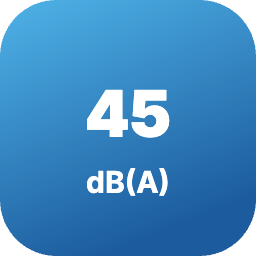 Ниво на шум на вътрешното тяло от 45 dB(A)