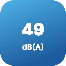 Ниво на шум на вътрешното тяло от 49 dB(A)