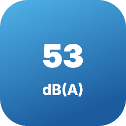 Ниво на шум на вътрешното тяло от 53 dB(A)