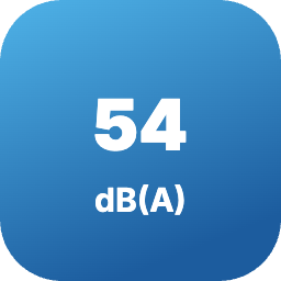 Ниво на шум на вътрешното тяло от 54 dB(A)