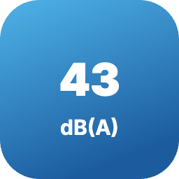 Ниво на шум на вътрешното тяло от 43 dB(A)