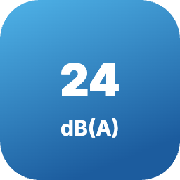 Ниво на шум на вътрешното тяло от 24 dB(A)