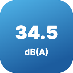 Ниво на шум на вътрешното тяло от 34.5 dB(A)
