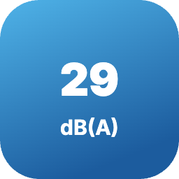 Ниво на шум на вътрешното тяло от 29 dB(A)