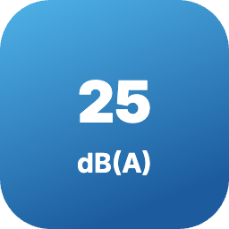 Ниво на шум на вътрешното тяло от 25 dB(A)