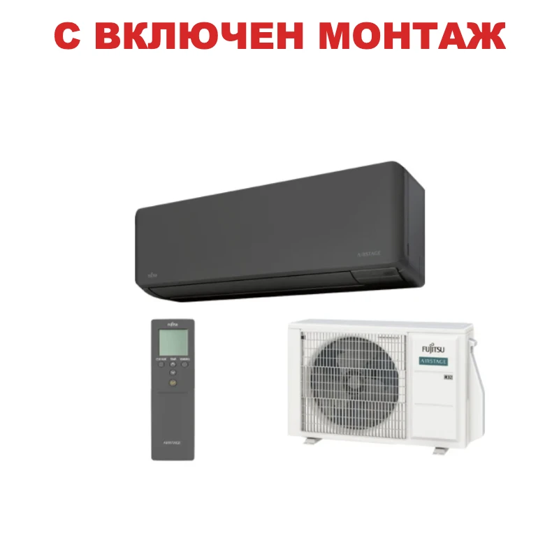 Инверторен климатик Fujitsu Airstage ASEH14KMCG-B + AOEH14KMCG - Standard (KM) Black